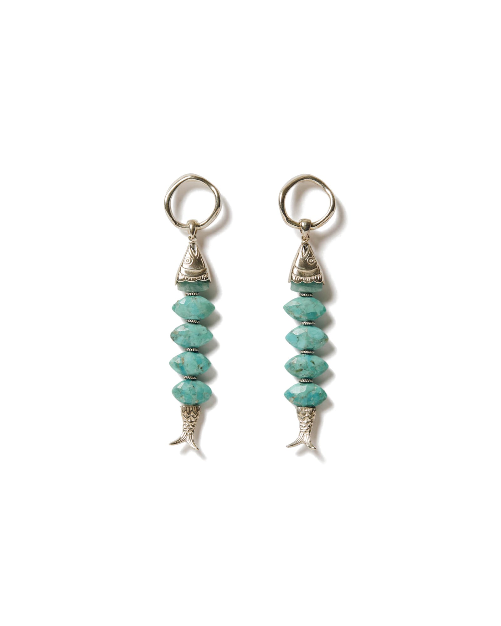 Orris Earrings Silver Plated, Turquoise
