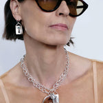 Chan Luu-Double Lock Charm Necklace-Necklaces-Blue Ruby Jewellery-Vancouver Canada