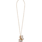 Pearl Cluster and Fish Charm Necklace 18k Gold Vermeil, Freshwater Pearl
