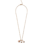 Three Pearl Charm Necklace 18k Gold Vermeil, Assorted Pearls