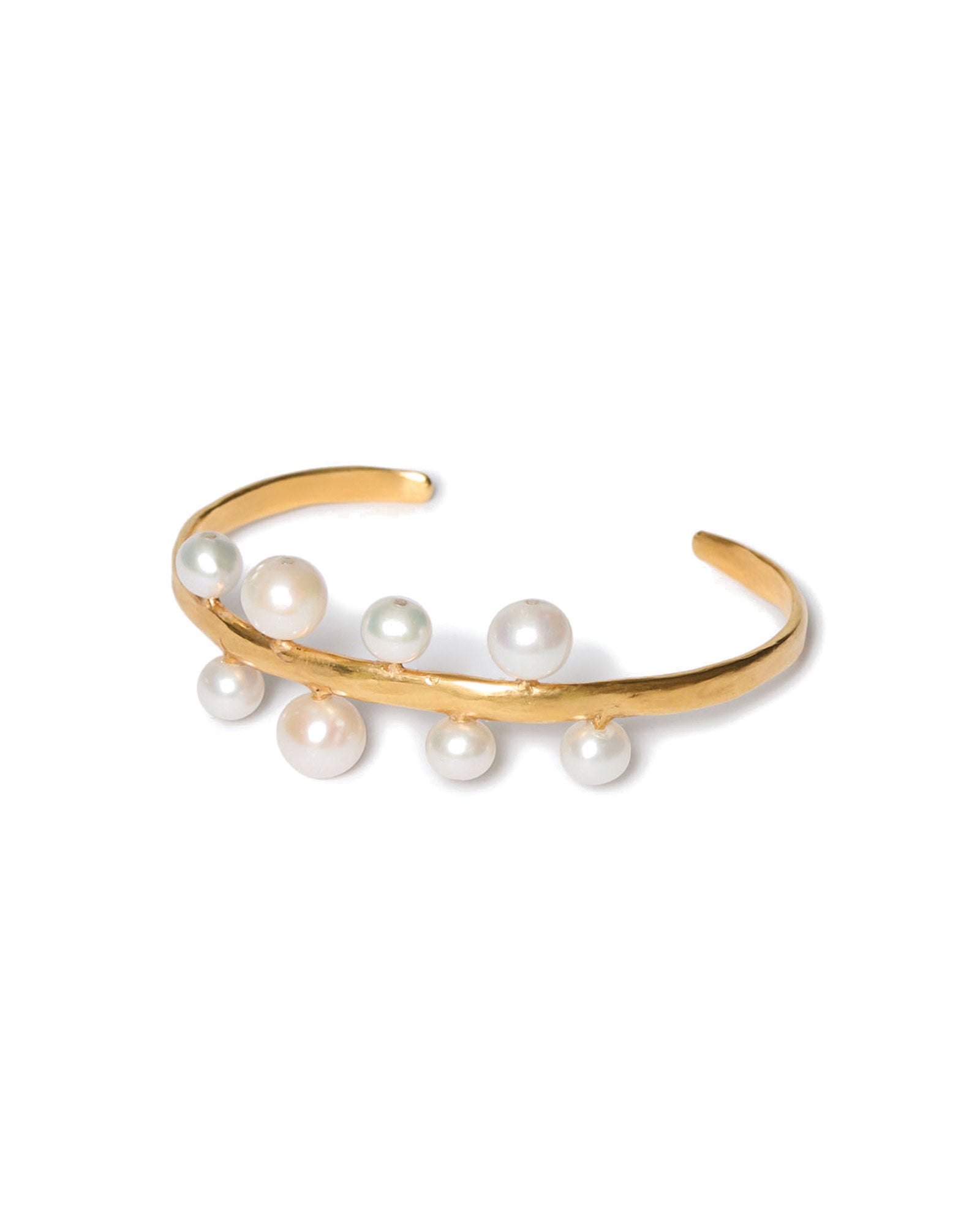 Eight Pearl Cuff 18k Gold Plated,  Freshwater Pearl