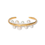 Eight Pearl Cuff 18k Gold Plated,  Freshwater Pearl