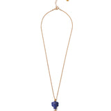 Elephant Stone Drop Necklace 18k Gold Vermeil, Lapis, Citrine