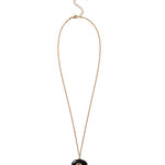 East-West Stone with Inlay Necklace 18k Gold Vermeil, Onyx, Citrine