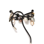 Triple Wrap Bracelet | Black Sterling Silver, Freshwater Pearl, Abalone