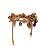 Triple Wrap Bracelet | Camel 18k Gold Vermeil, Freshwater Pearl, Abalone