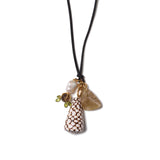 Manon Charm Necklace Multi 18k Gold Plated, Rutilated Quartz, Roman Glass