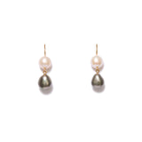 Double Pearl Drop Hook Earring s 18k Gold Vermei, Freshwater Pearl