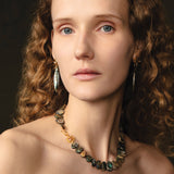 Abalone Collar 18k Gold Vermeil, Abalone, Citrine