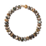 Abalone Collar 18k Gold Vermeil, Abalone, Citrine