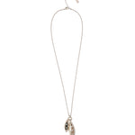 Two Charm Peapod Necklace Sterling Silver, Freshwater Pearls