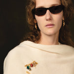 Two Charm Peapod Earrings 18k Gold Plated, Freshwater Pearls