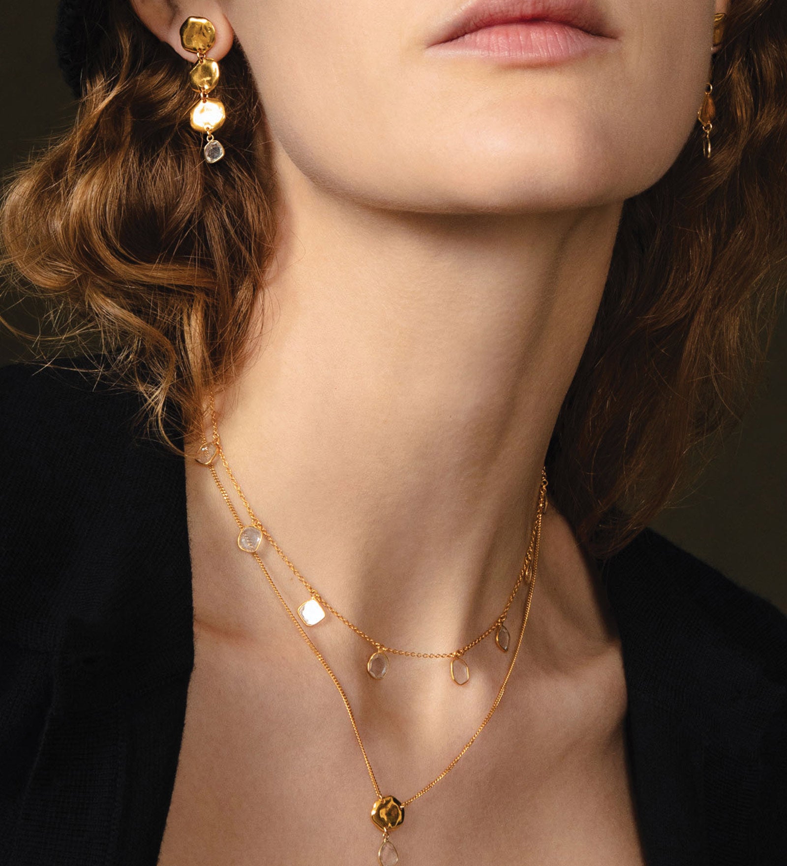 Moissanite Stone Necklace 18k Gold Vermeil, Moissanite