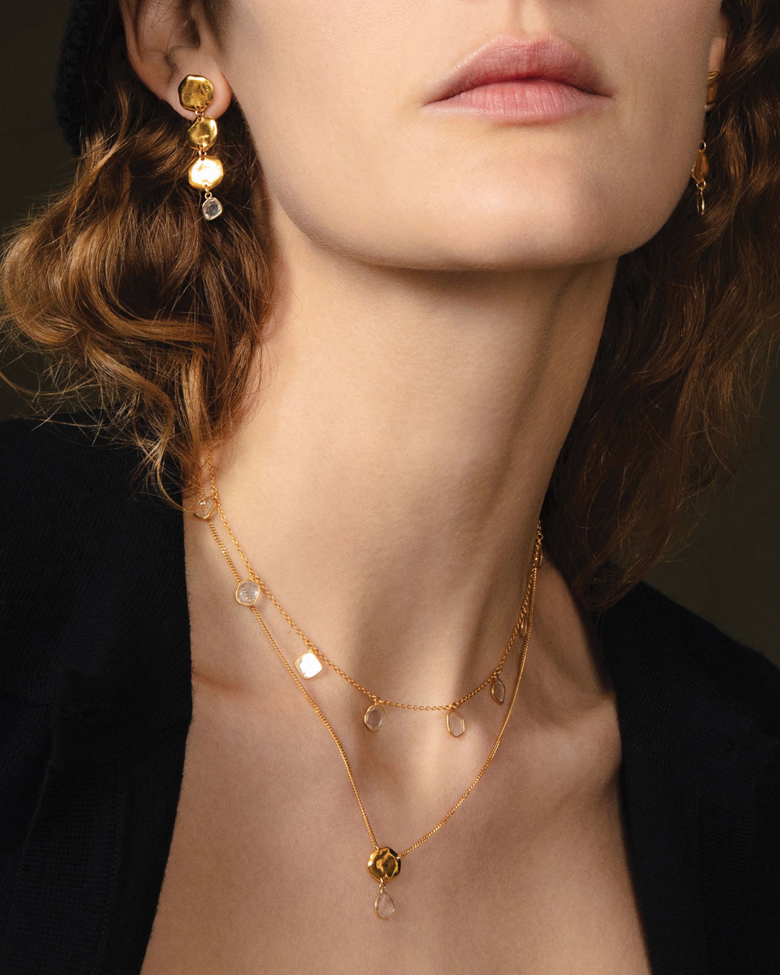 Moissanite Stone Necklace 18k Gold Vermeil, Moissanite