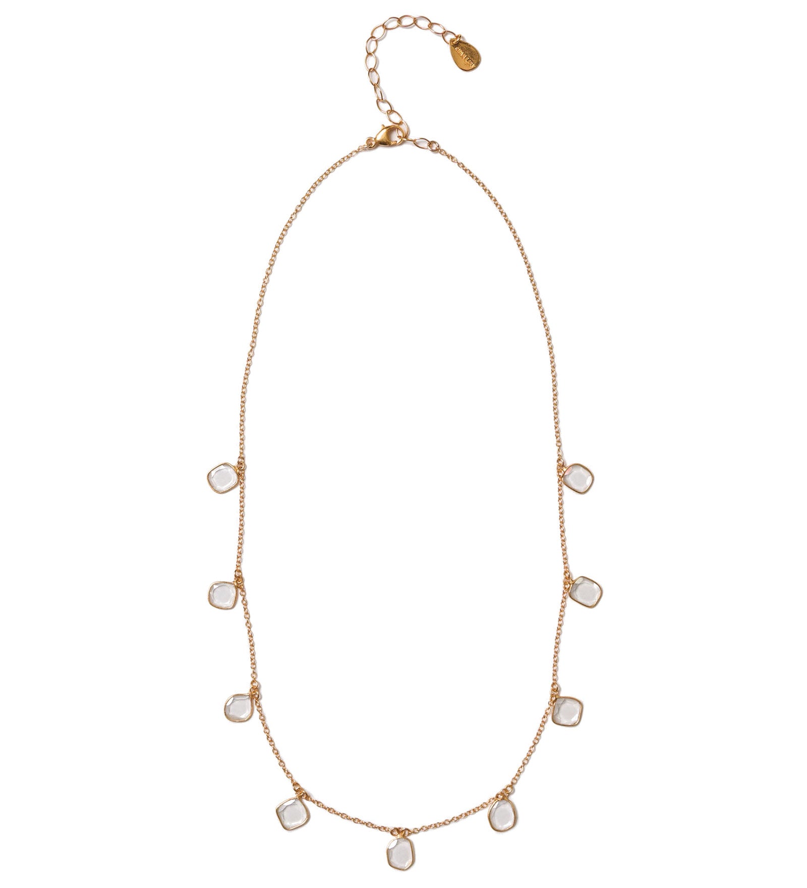 Moissanite Stone Necklace 18k Gold Vermeil, Moissanite