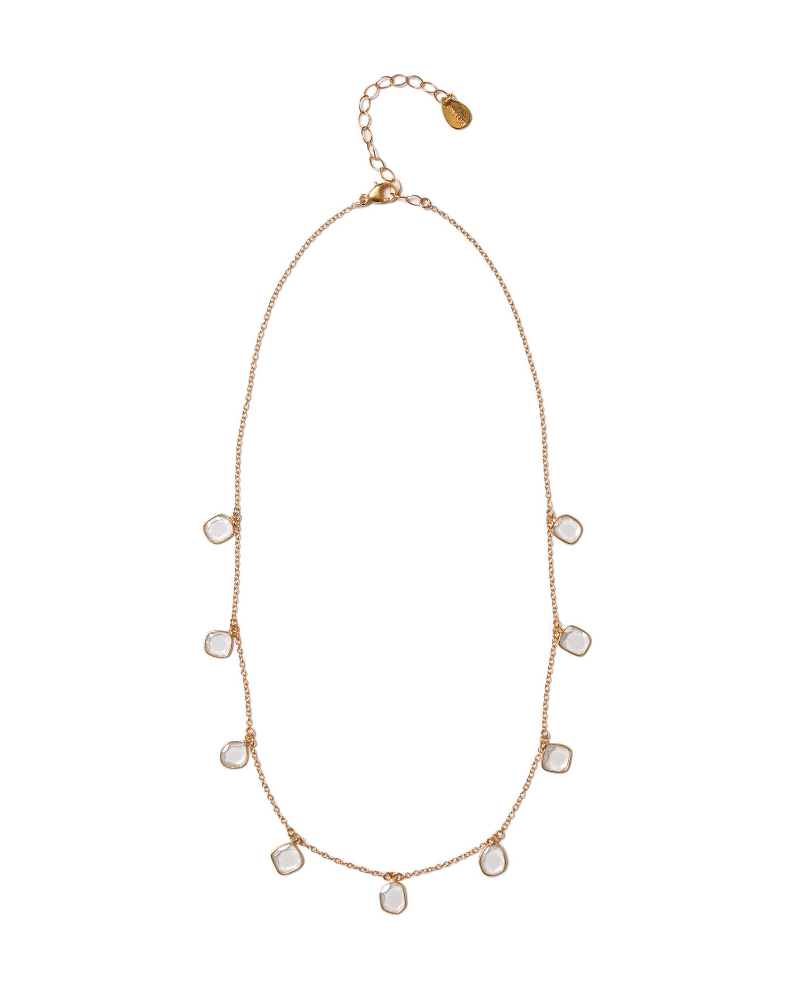 Moissanite Stone Necklace 18k Gold Vermeil, Moissanite