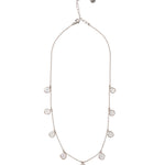 Moissanite Bezel Charm Necklace Sterling Silver, Moissanite