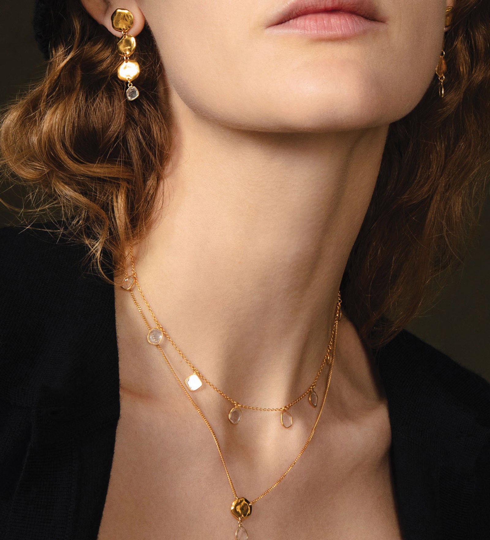 Moissanite Bezel Charm Necklace 18k Gold Vermeil, Moissanite