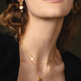 Mosissanite Coin Drop Earrings 18k Gold Vermeil, Moissanite