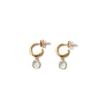 Moissanite Drop Huggie 18k Gold Vermeil, Moissanite