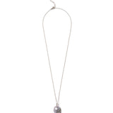 Baroque Pearl & Diamond Necklace Sterling Silver, Freshwater Pearl, Diamond