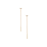 Gold Bar Chain Thread Earrings 18k Gold Vermeil