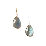Yasmine Earrings 18k Gold Vermeil, Labradorite