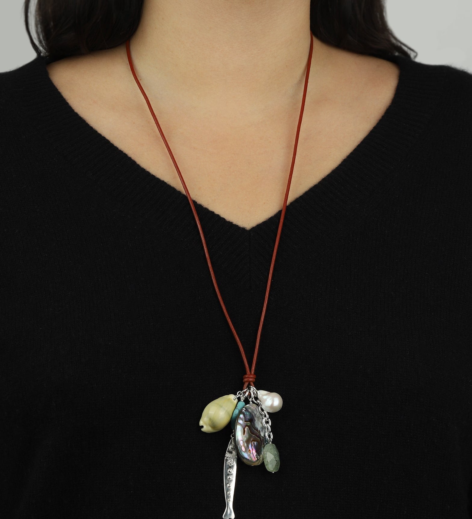 Chan Luu-Fisherman's Charm Necklace-Necklaces-Blue Ruby Jewellery-Vancouver Canada