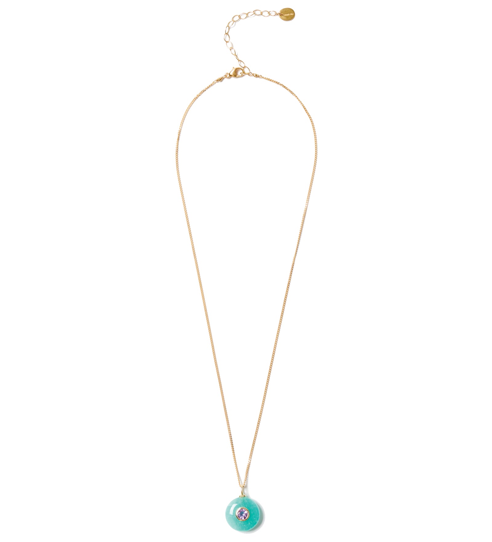 Seed Necklace 18k Gold Vermeil, Amazonite, Amethyst