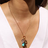 Chan Luu-Scarab Charm Necklace-Necklaces-Blue Ruby Jewellery-Vancouver Canada