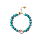 Scarab Bracelet 18k Gold Vermeil, Turquoise, Amethyst