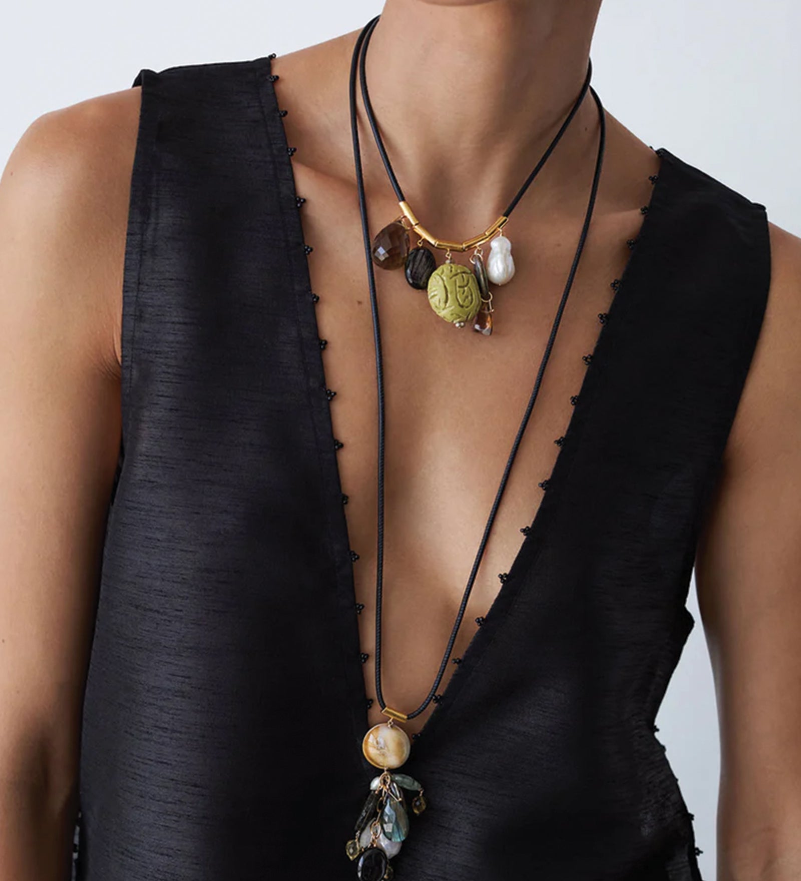 Chan Luu-Serpentine Charm Necklace-Necklaces-Blue Ruby Jewellery-Vancouver Canada