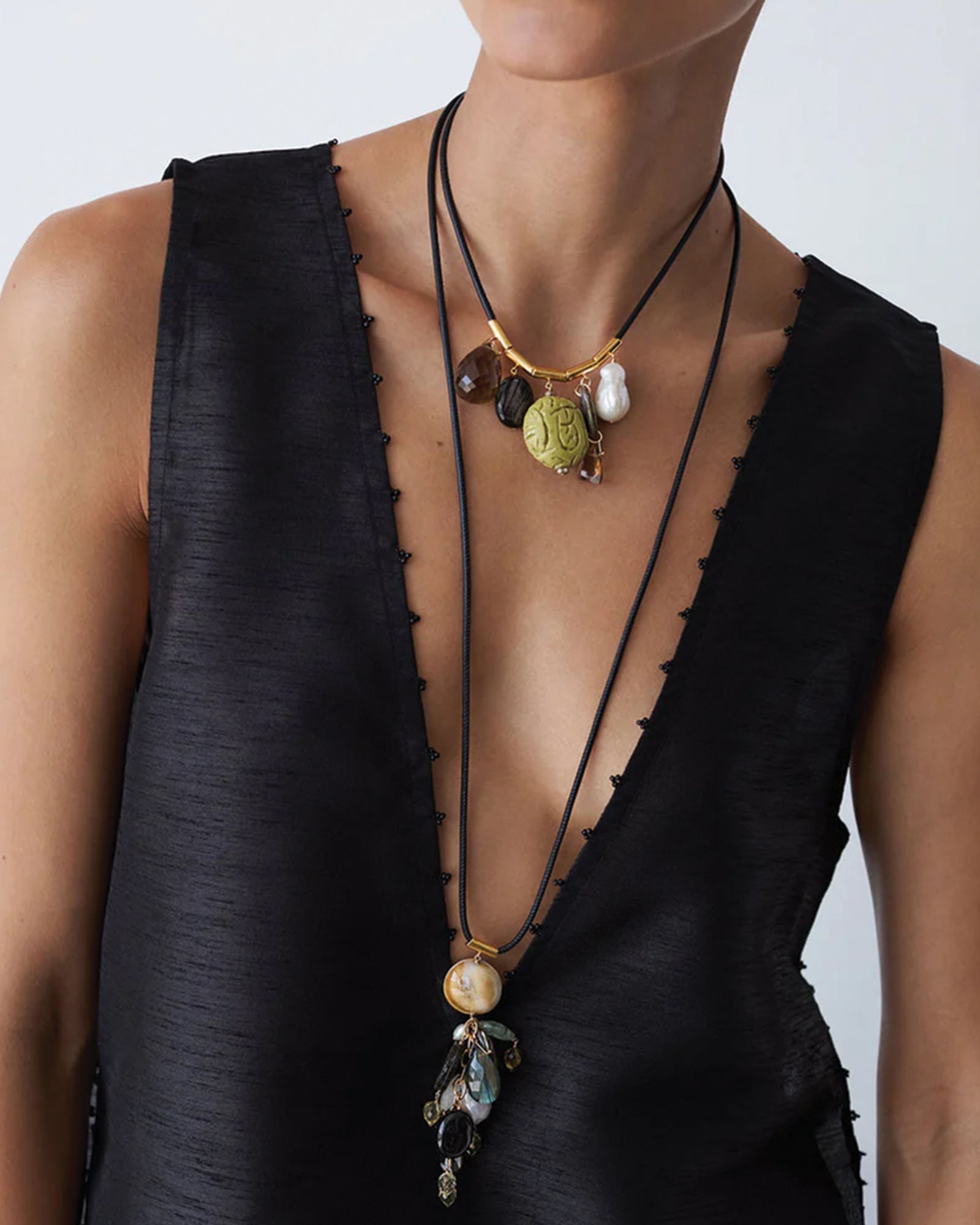 Chan Luu-Serpentine Charm Necklace-Necklaces-Blue Ruby Jewellery-Vancouver Canada