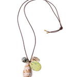 Cone Shell Charm Necklace 18k Gold Vermeil, Leather, Shell