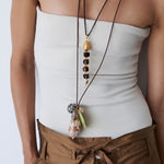 Cone Shell Charm Necklace 18k Gold Vermeil, Leather, Shell