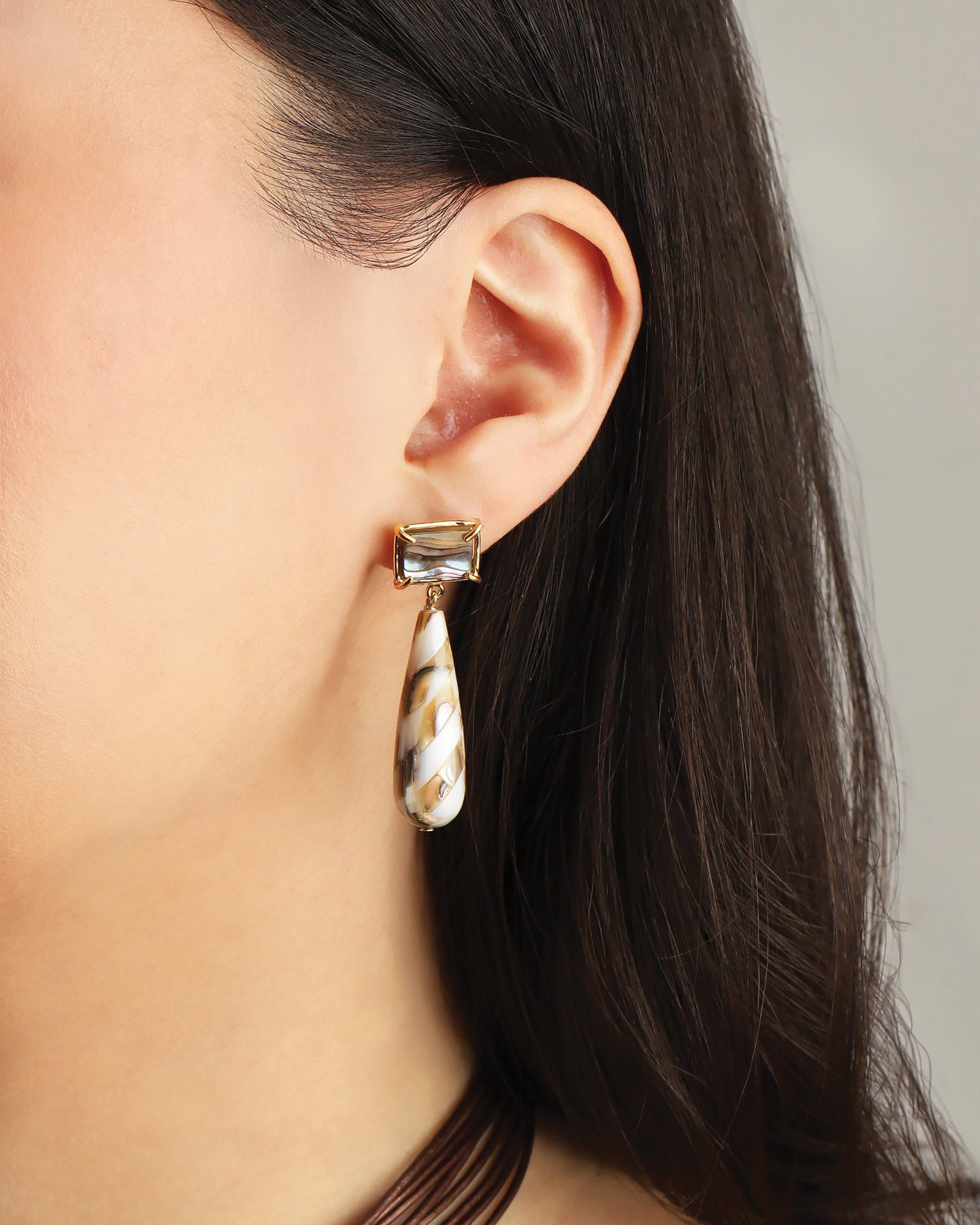 Chan Luu-Balthazar Drop Earrings-Earrings-Blue Ruby Jewellery-Vancouver Canada