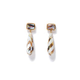 Balthazar Drop Earrings 18k Gold Vermeil, Abalone