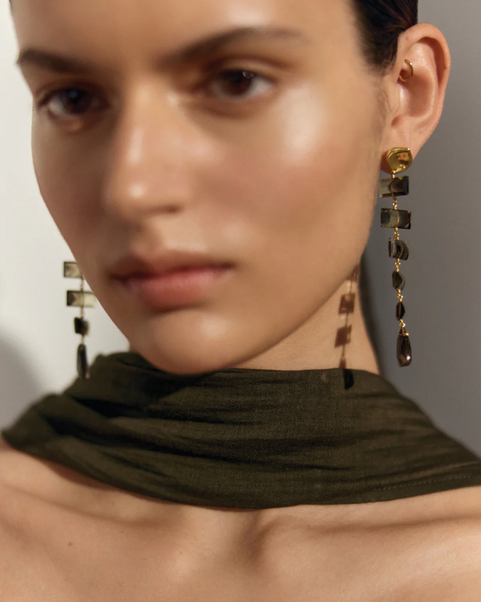 Chan Luu-Fishbone Tiered Earrings-Earrings-Blue Ruby Jewellery-Vancouver Canada
