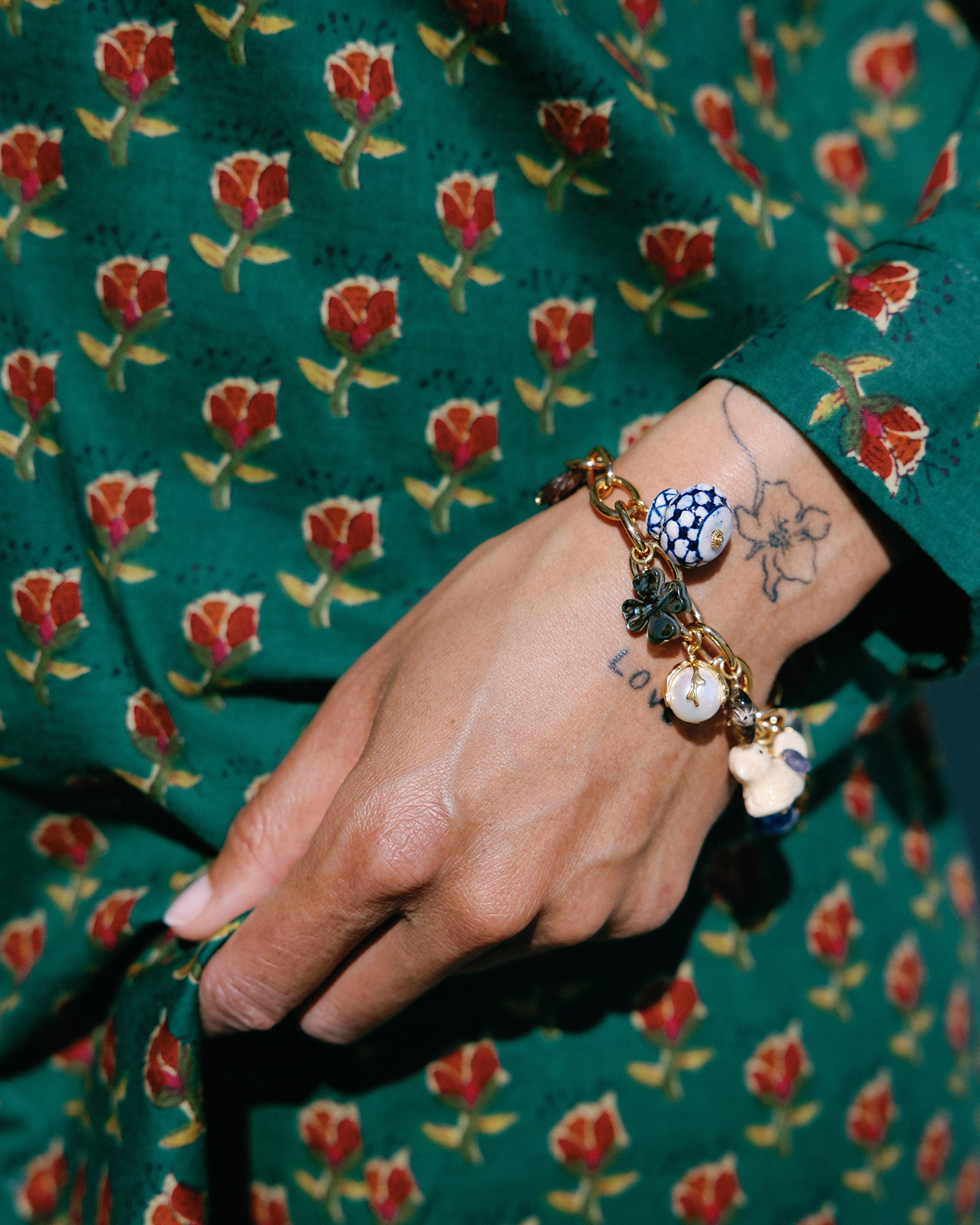 Chan Luu-Delft Charm Bracelet-Bracelets-Blue Ruby Jewellery-Vancouver Canada