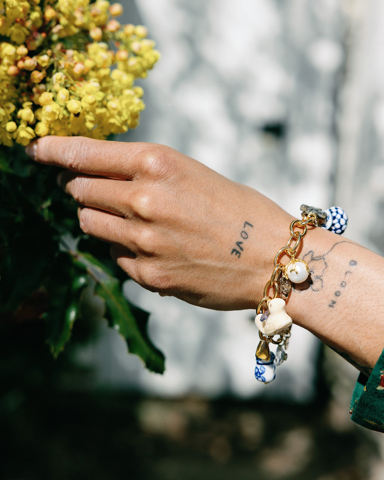 Chan Luu-Delft Charm Bracelet-Bracelets-Blue Ruby Jewellery-Vancouver Canada