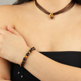 Chan Luu-Beaded Tiger's Eye Bracelet-Bracelets-Blue Ruby Jewellery-Vancouver Canada