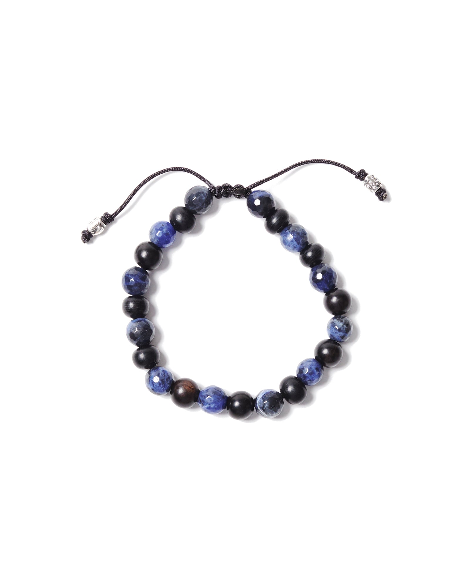 Pull Wrap Bracelet Sterling Silver, Sodalite