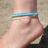 Chan Luu-Paracord Wrap Anklet-Anklets-Blue Ruby Jewellery-Vancouver Canada
