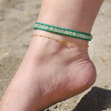 Chan Luu-Paracord Wrap Anklet-Anklets-Blue Ruby Jewellery-Vancouver Canada