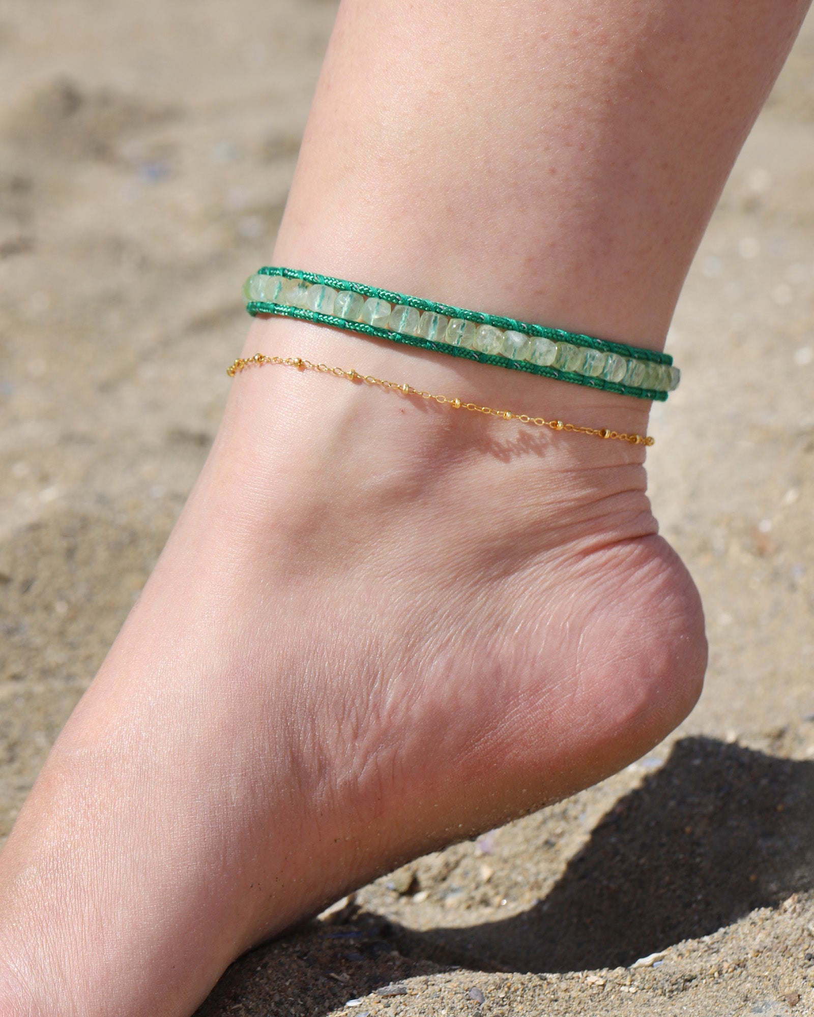 Chan Luu-Paracord Wrap Anklet-Anklets-Blue Ruby Jewellery-Vancouver Canada