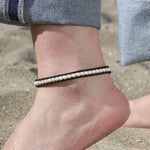 Chan Luu-Paracord Wrap Anklet-Anklets-Blue Ruby Jewellery-Vancouver Canada