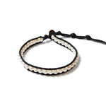 Stone Cord Anklet 18k Gold Vermeil, Paracord, Pearl