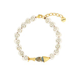 Chan Luu-Orris Charm Anklet-Anklets-18k Gold Plated, Labradorite, Shell-Blue Ruby Jewellery-Vancouver Canada