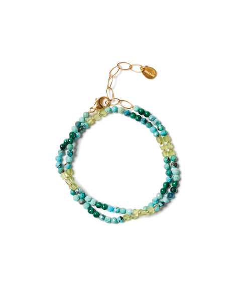 Chan Luu Two Wrap Mix Stone Bracelet | Blue Ruby Jewellery, Canada