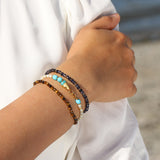 Chan Luu-Trio Friendship Bracelet Set-Bracelets-Blue Ruby Jewellery-Vancouver Canada